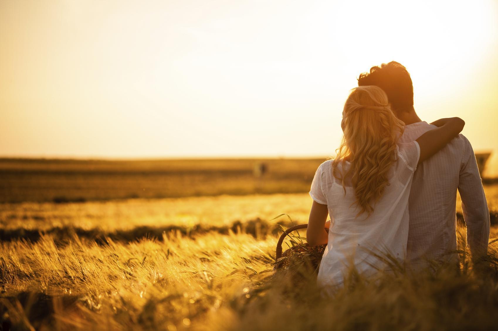 couple in field