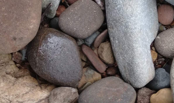 stones and pebbles from a beach